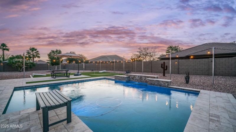 South view in back yard