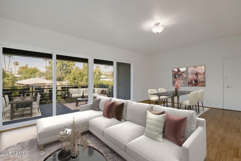 Virtually Staged Indoor/Outdoor Living