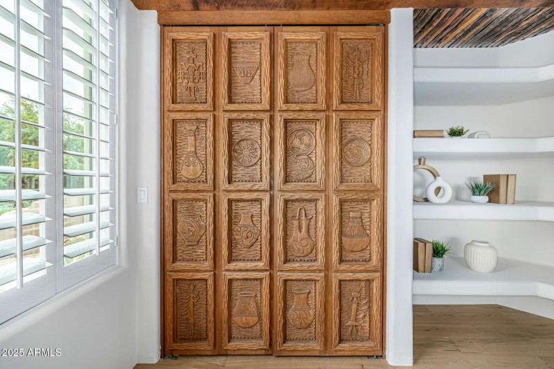 Custom Wood Doors on Wet Bar