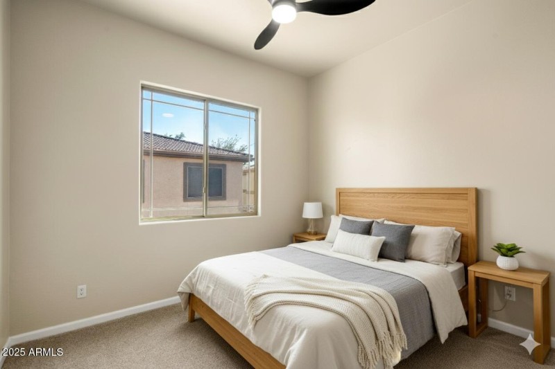 Bedroom 2. Virtual staged