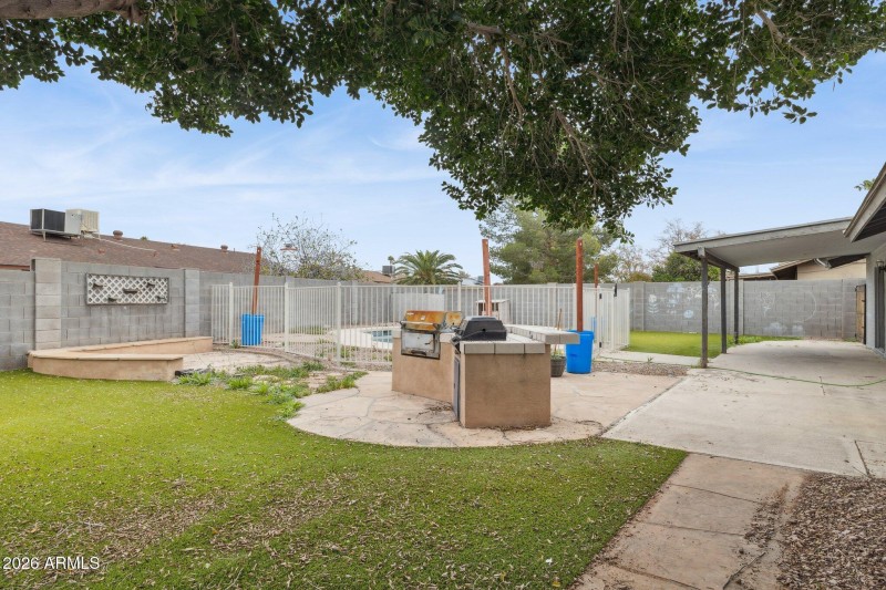 Entertaining backyard