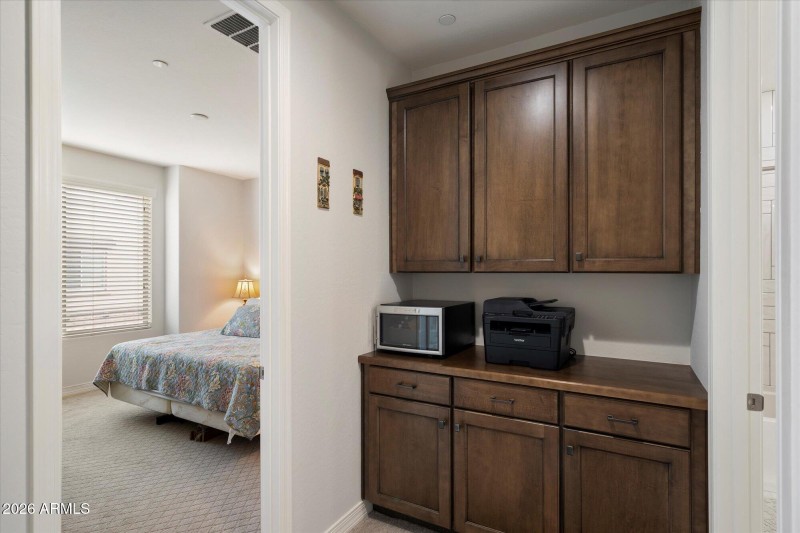 Upstairs Nook with Built-In Cabinetry