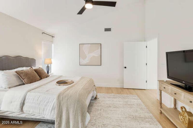 spacious primary bedroom