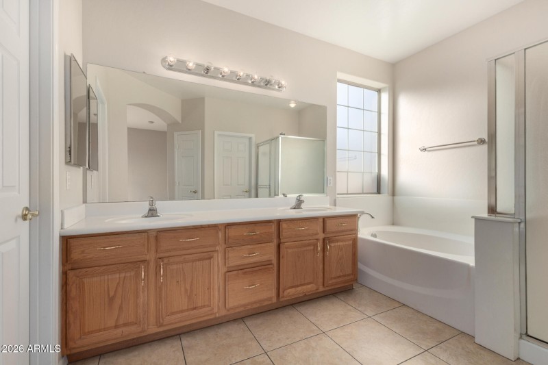 Dual Sink Vanity at Owner's Bath