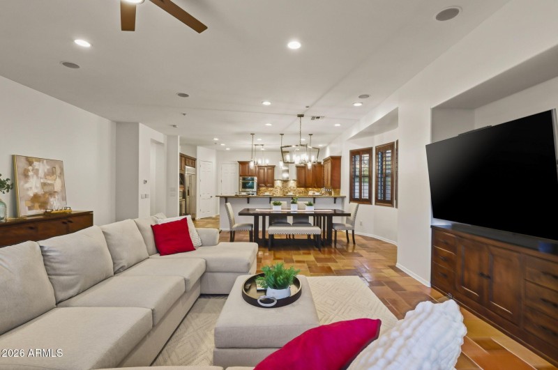 Great room, dining, kitchen