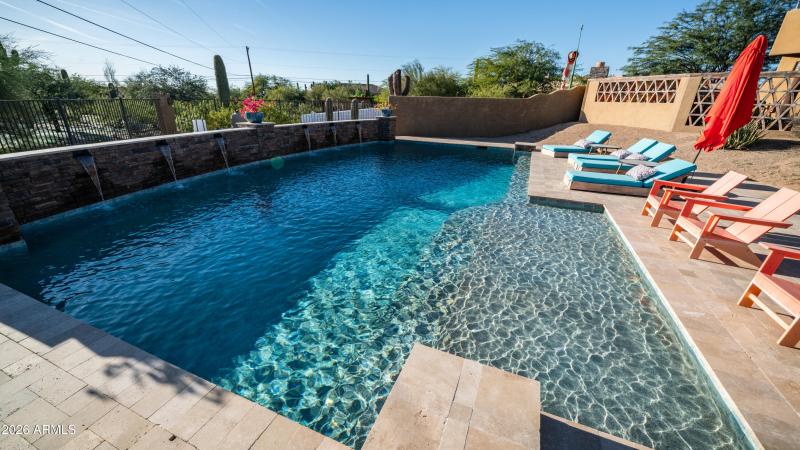 Pool with sundeck