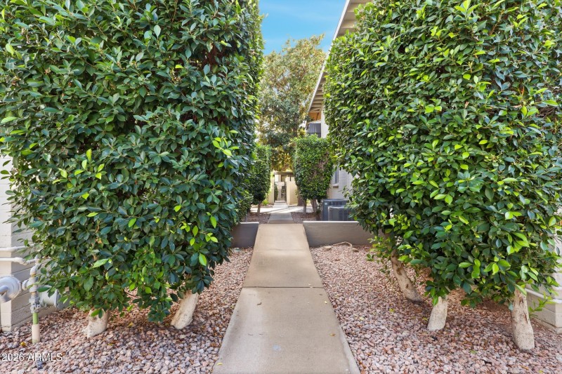 Walkway to Pool and Back Entrance