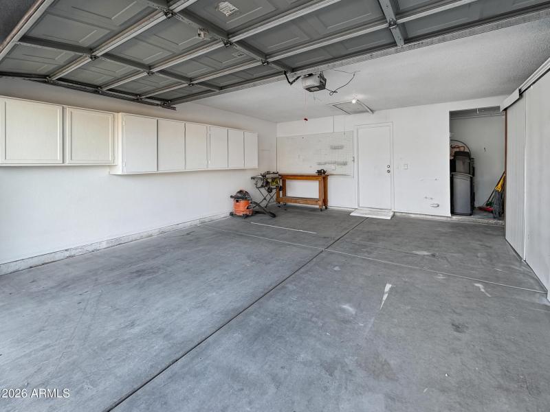 2 Car Garage with Wall Storage
