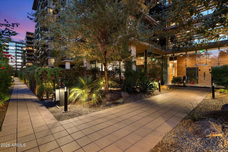 Front entry to building