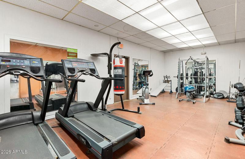 workout/gym area