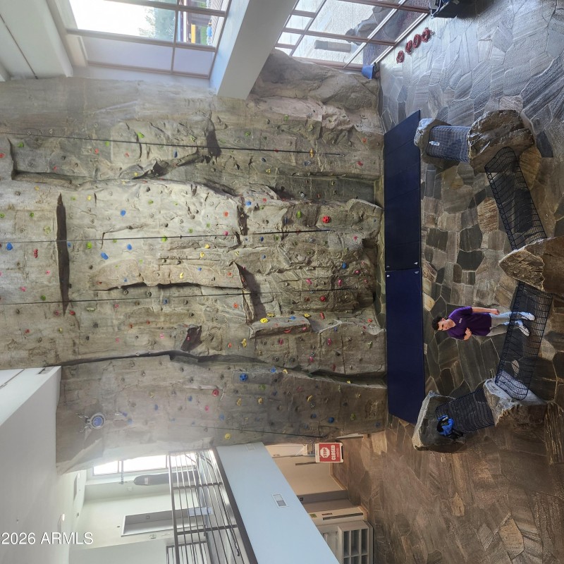 Anthem community center rock wall