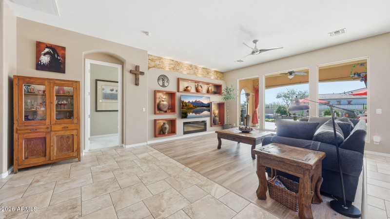 Accent Wall with Custom Lighting