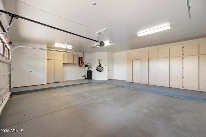 2.5 Car Garage w/ Cabinets