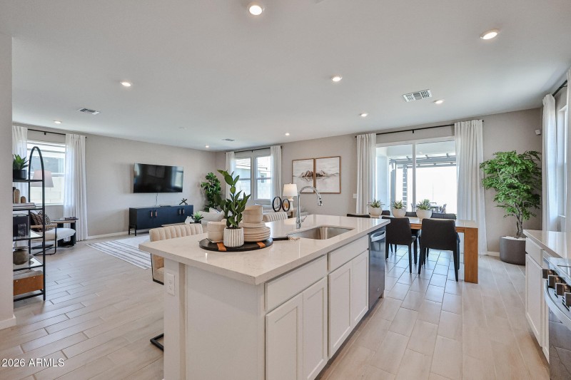 Island Shot into Family Room