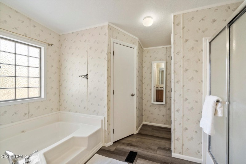 Primary Separate Tub and Shower