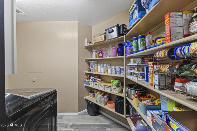 Huge pantry/storage and laundry