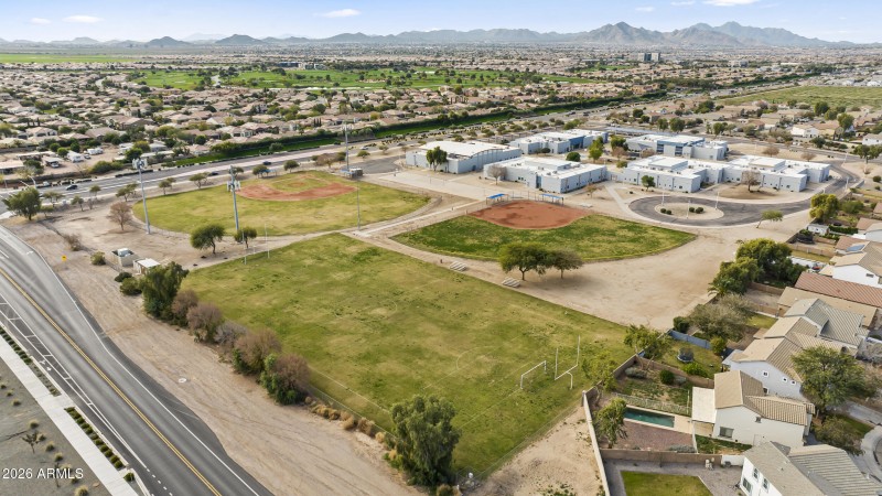 Schools and ball field