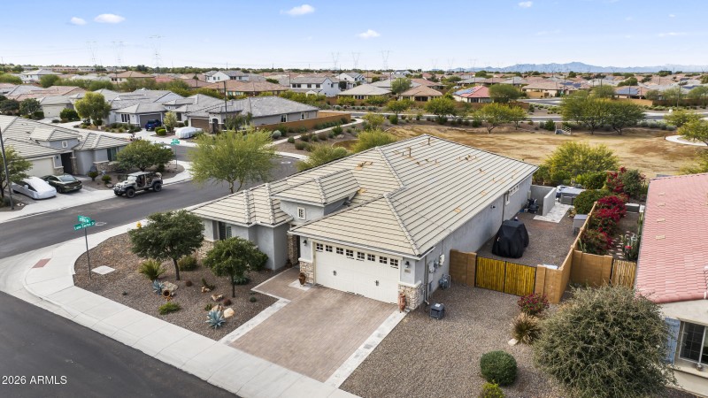 Aerial of side parkng