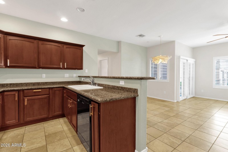 Open kitchen, Dining,and Living Area.