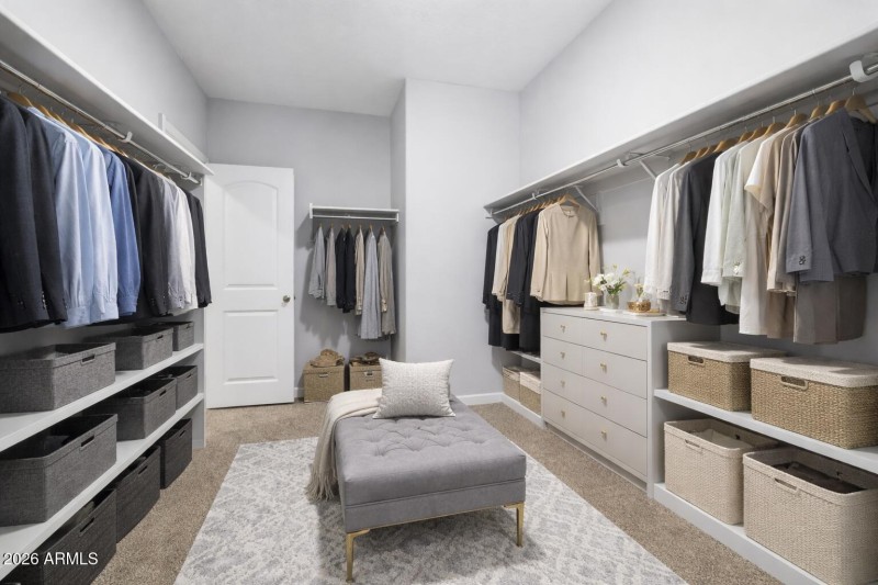 Master Closet Virtually Staged