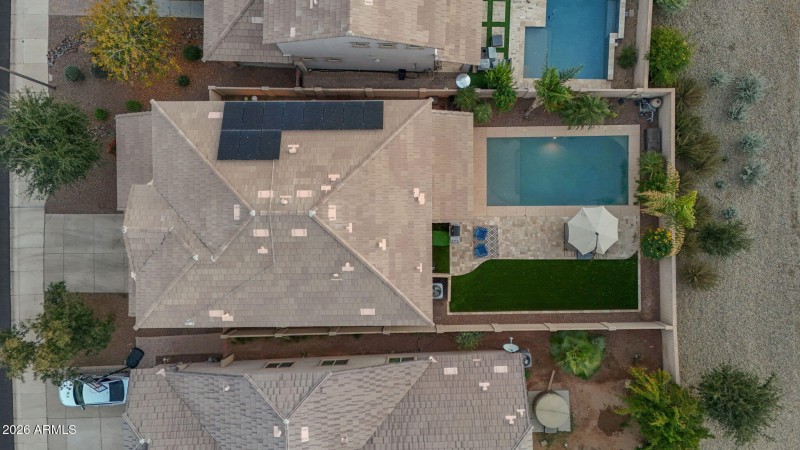 Aerial View of Backyard
