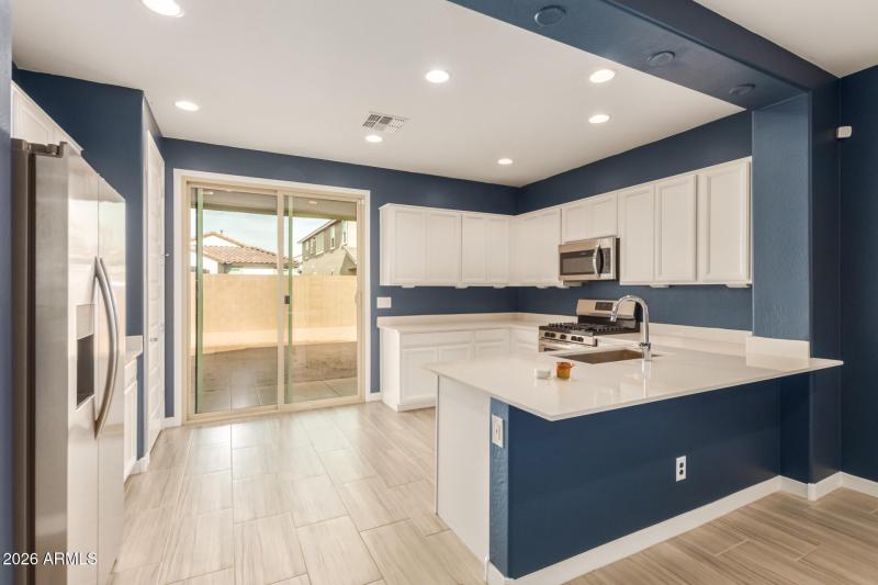 Kitchen with Door to Backyard
