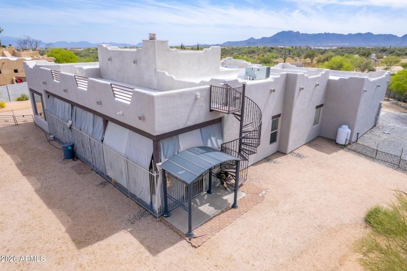 Rooftop views - Spiral Staircase