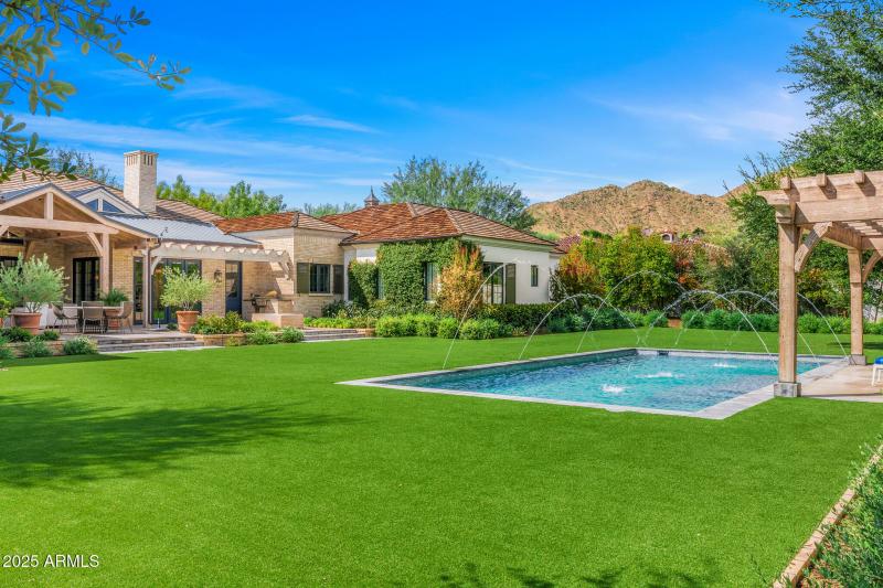 lush backyard