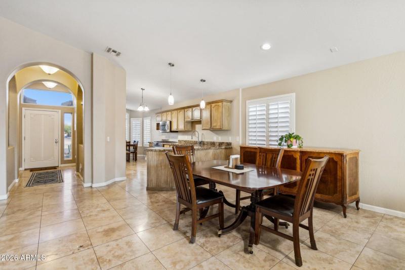 Dining Room w soaring ceilings