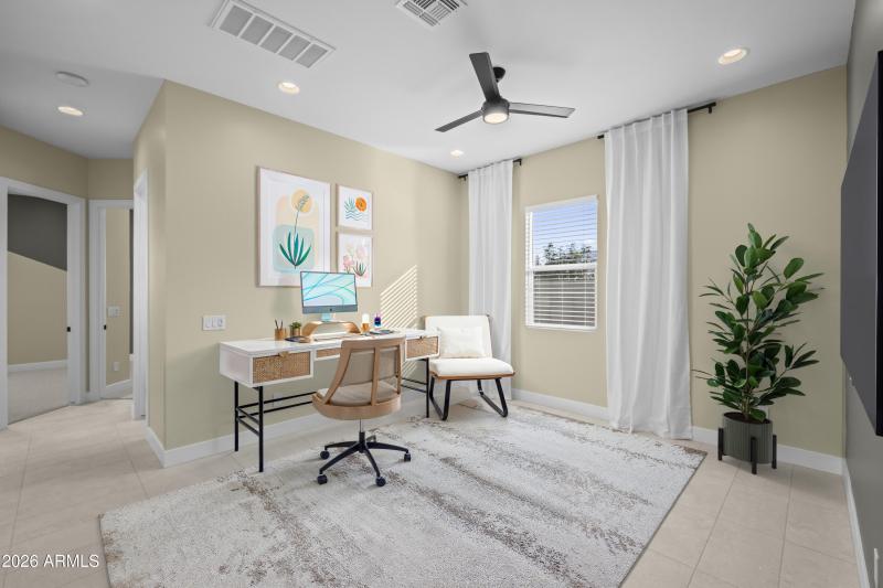 Office virtually staged