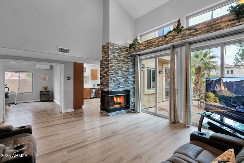 Downstairs open LR, Office, and kitchen