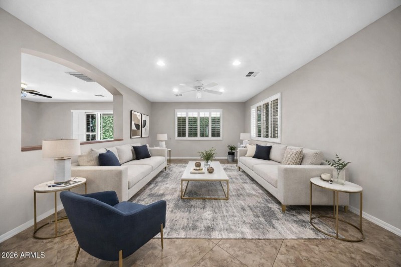 Family Room Virtually Staged