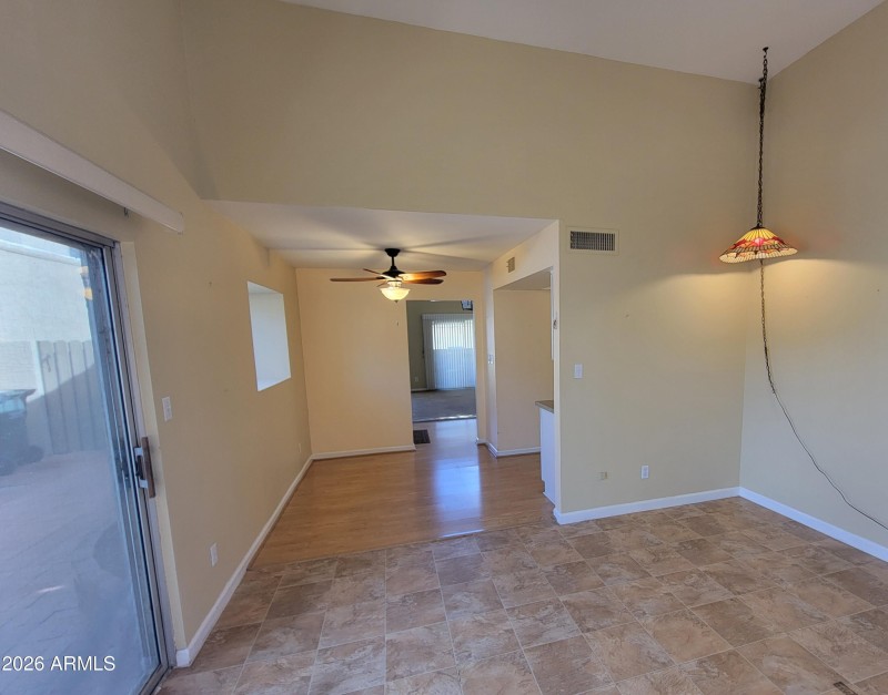 Office thru Kitchen Dining to LR