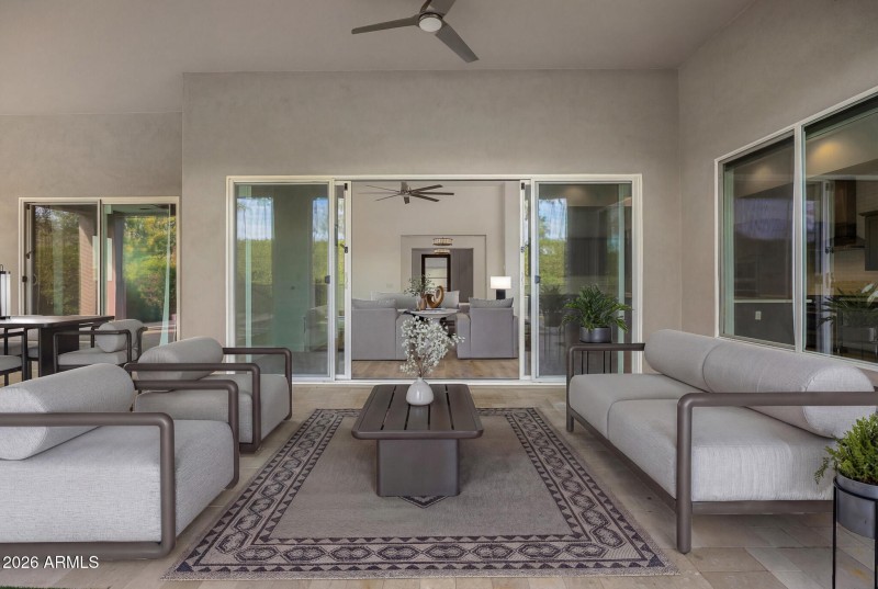 indoor outdoor living virtual staged