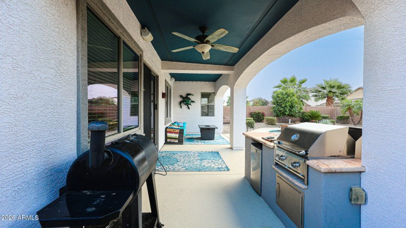 Built in BBQ Grill Under Patio