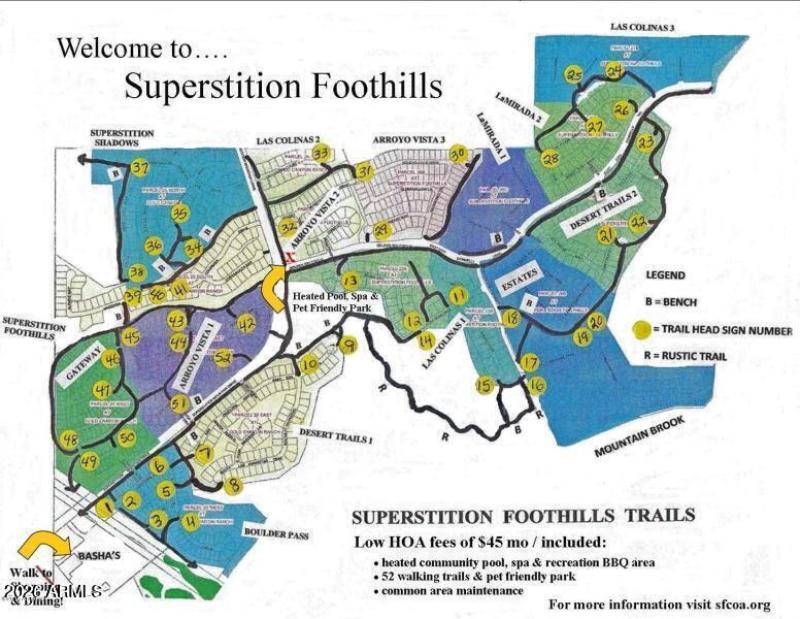 Supersition Foothills map