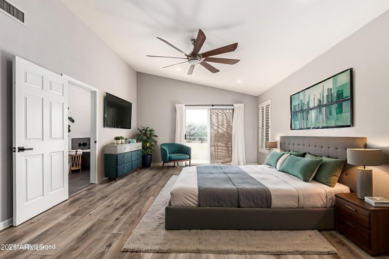 Virtually Staged Primary Bedroom