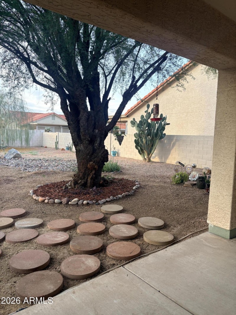 Elmhurst Back patio area