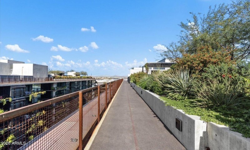 Rooftop walking path