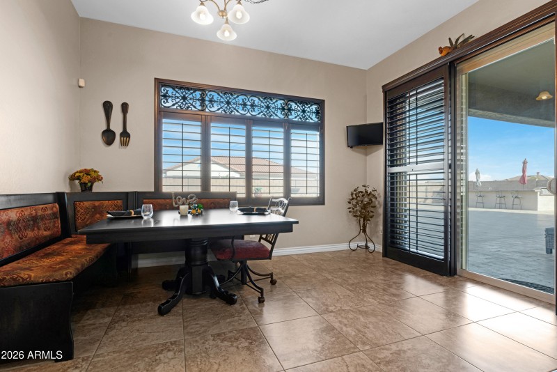 Breakfast Nook to Outdoor Patio Slider