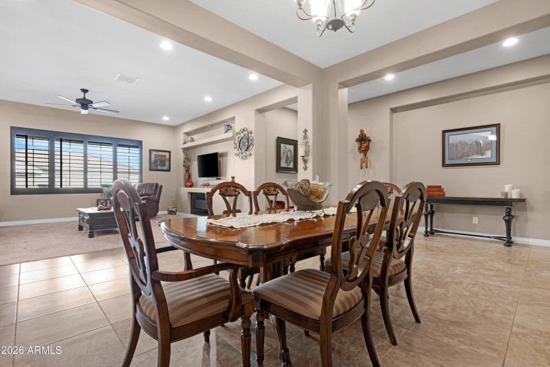 Formal Dining Looking into Great Room