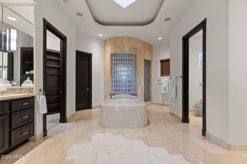 Separate tub and shower