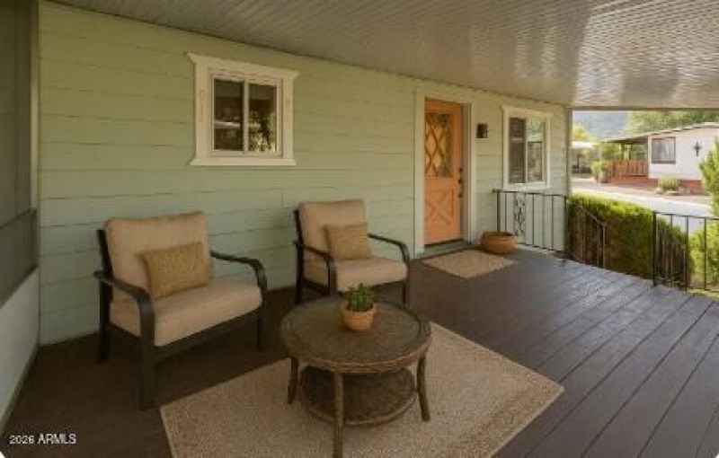 patio virtually staged with furniture