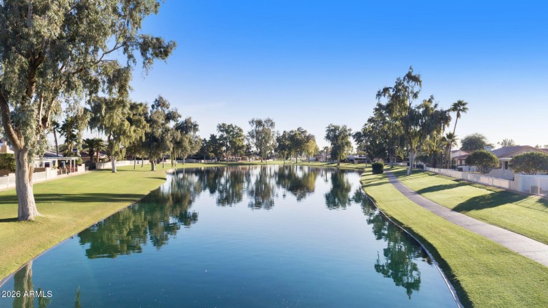 Water and walking path