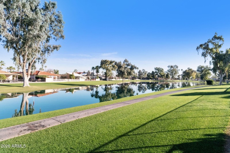 Cart path behind home
