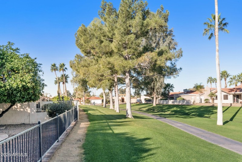 Walking path behind home