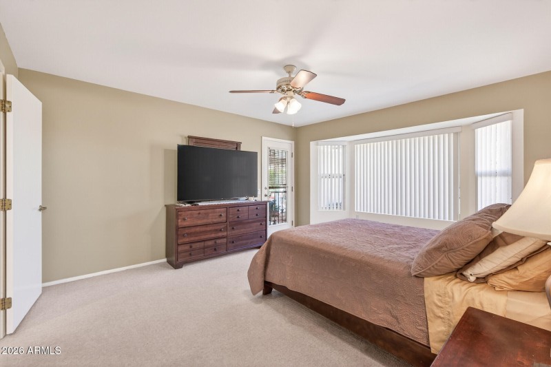 Door from Primary Bedroom to back patio