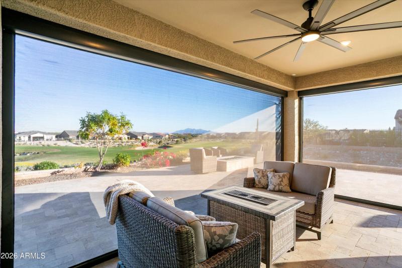Sun Shades at Covered Patio