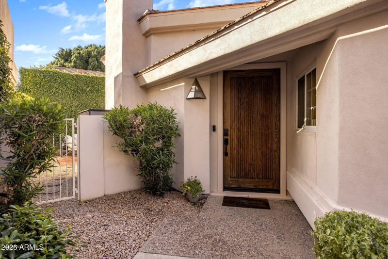 Newly refinished front door & Hardware