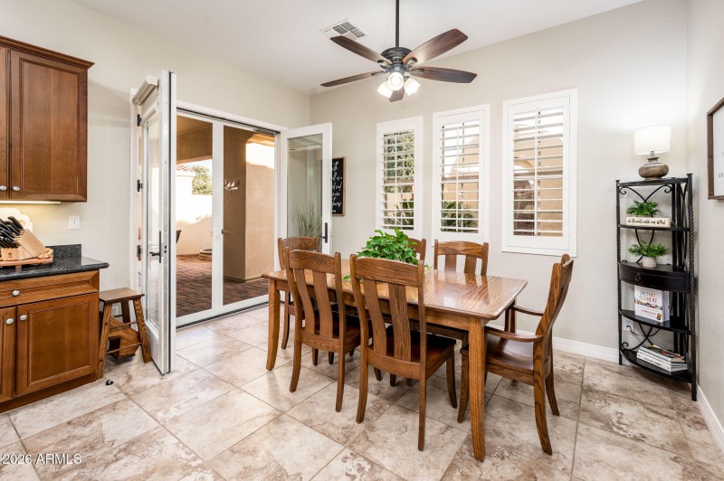 French Door Open to Porch